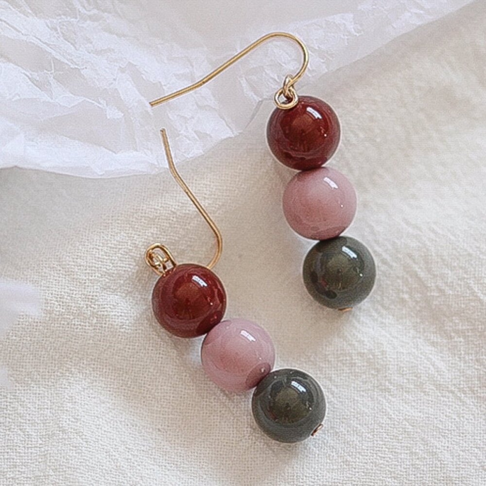4/$25 Colorful Beads Drop Earrings